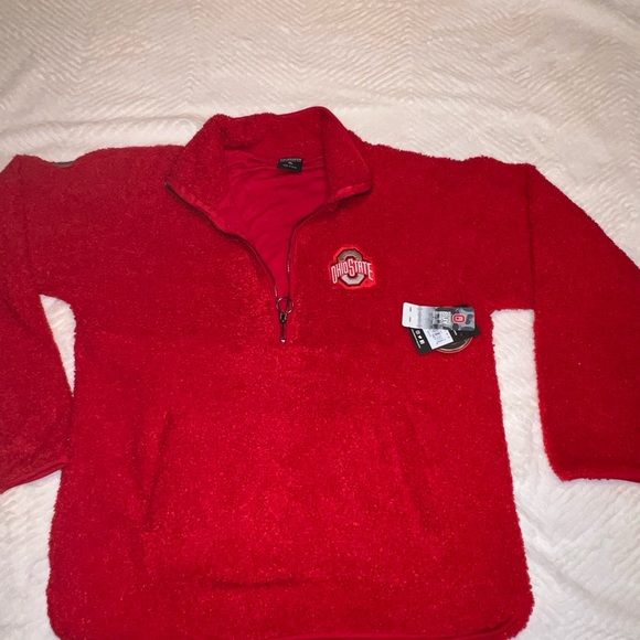 Colosseum Women's Ohio State‎ University Sherpa 1/4 Zip Pullover- Size XL, NWT - Picture 1 of 6